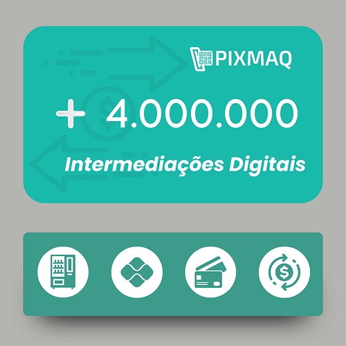 Mais de 4000000 de intermediações digitais para vending machine
