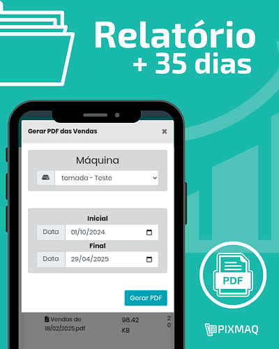 Relatórios mais de 35 dias de armazenamento