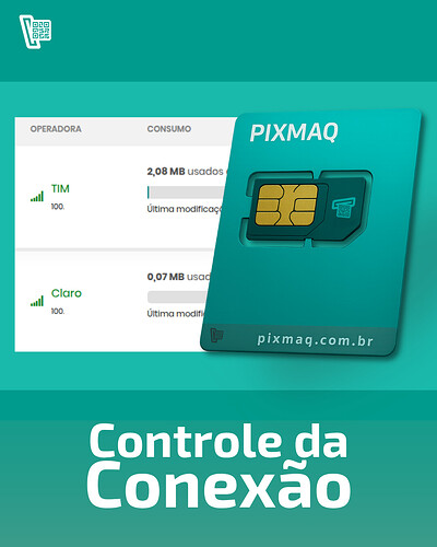 Controle da Conexão com chip de dados para vending machine