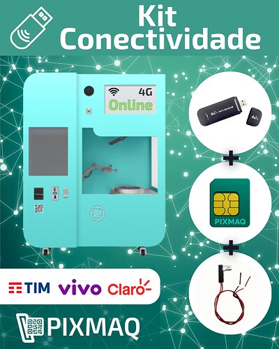 Kit conectividade para vending machine para chip de dados (1)