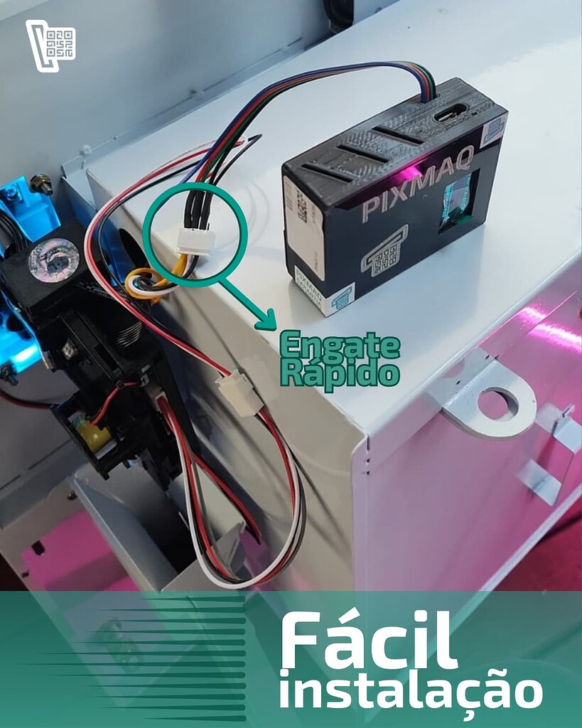 Instalação fácil e rápida do Controlador Pixmaq — você mesmo instala, sem ferramentas