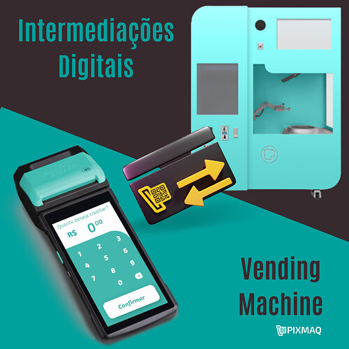 Aceite pagamento digitias em sua vending machine