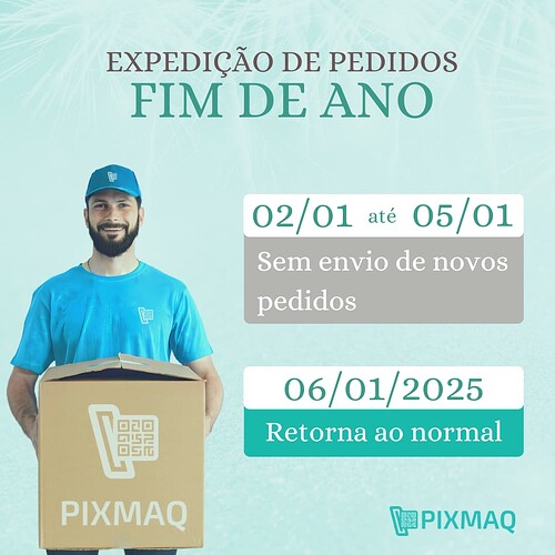 Horário especial de fim de ano pra novos pedidos