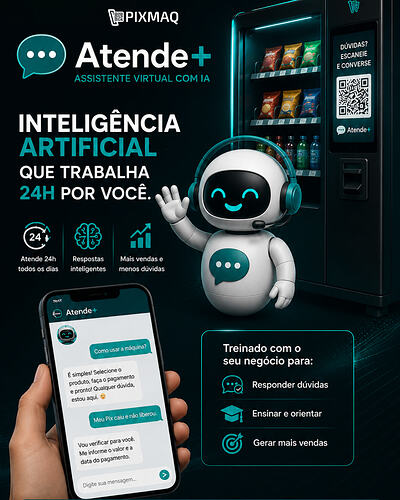 Atende+ inteligência artificial pra vending machine