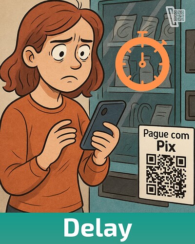 Pagamento digital pra Vending Machine com delay