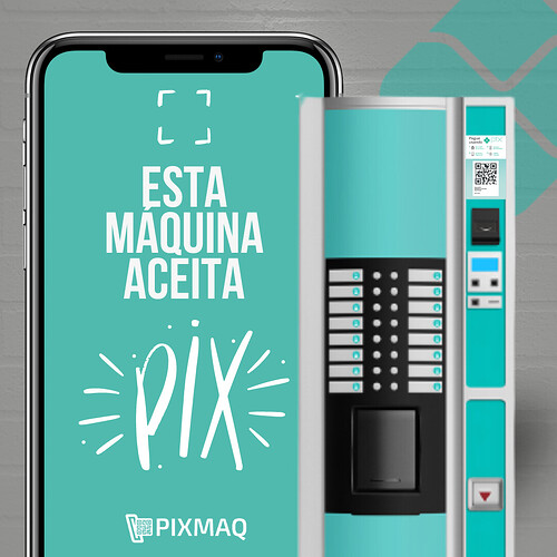 Máquina de café pode aceitar pagamentos por pix com Pixmaq