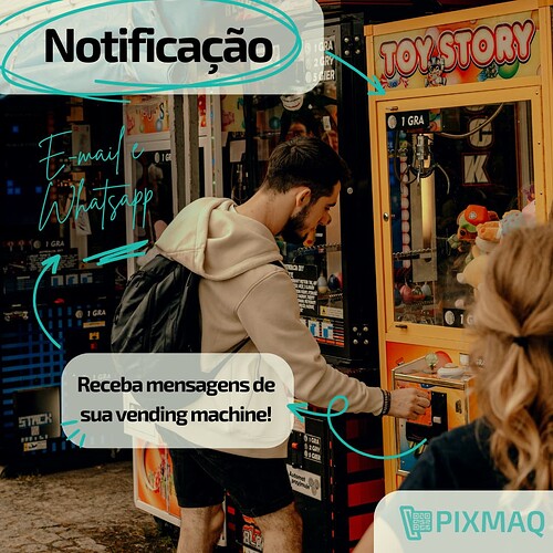 Receba notificações de sua vending machine com a Pixmaq