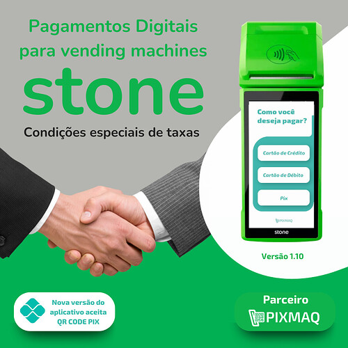 Parceiro Stone Taxa no QR Code condições especiais de taxas