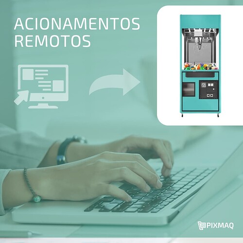 Acionamentos Remotos para vending machine com Pixmaq