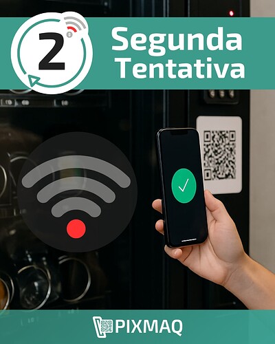 Pixmaq Segunda Tentativa - Se o sinal falhar, tem 2 tentativas antes de devolver