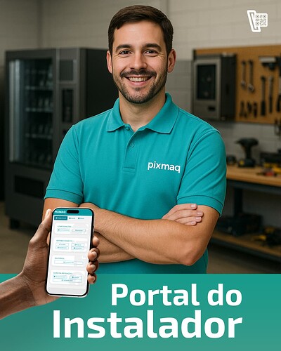 Portal do Instalador de vending machine na Pixmaq - Perfil Usuário