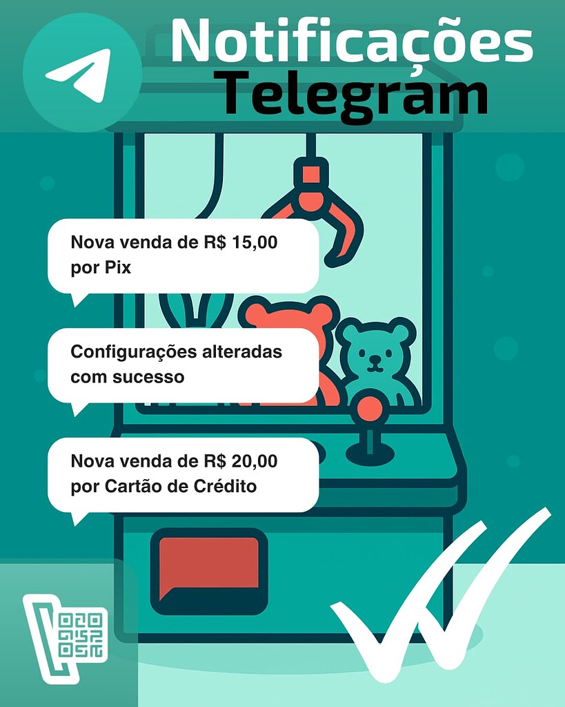Agora a Pixmaq envia notificações diretamente para o seu Telegram
