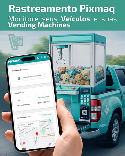 Monitore seus Veículos e suas Vending Machines