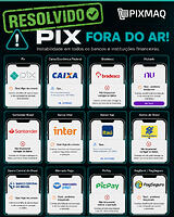 Pix normalizado após instabilidade geral na manhã deste domingo