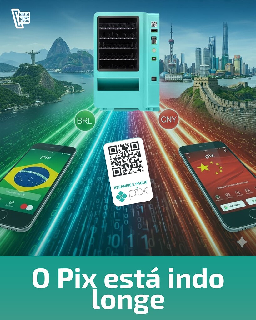 O Pix está indo longe — e as vending machines vão junto!