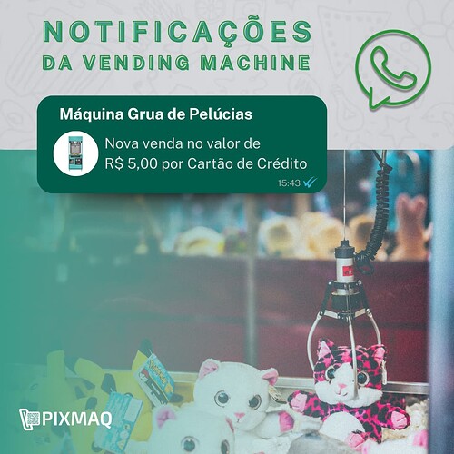 Notificações da Vending Machine em tempo real