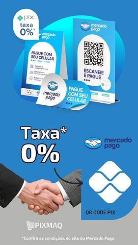 Parceiro Mercado Pago com Taxa no QR Code Pix de 0%