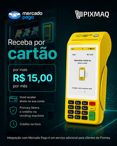 Receba por cartão por mais R$ 15 por mês (1)