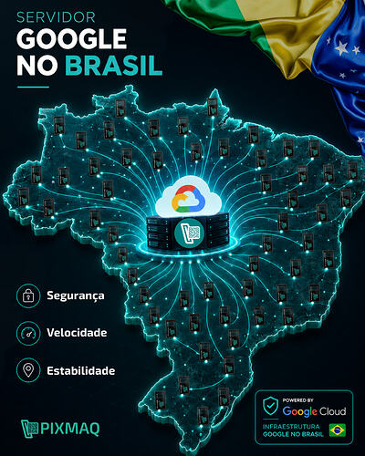 Servidor Pixmaq em Google Cloud no Brasil