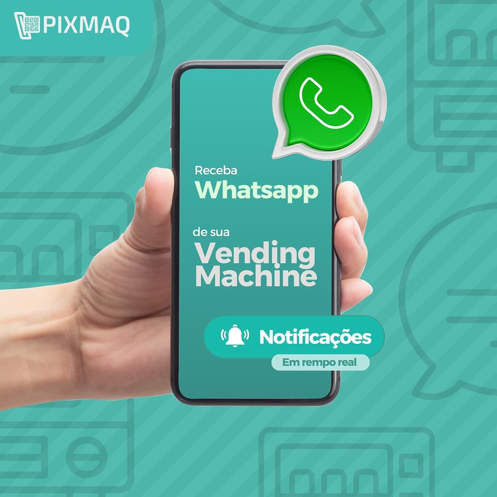 Notificações de sua vending machine, direto no seu WhatsApp